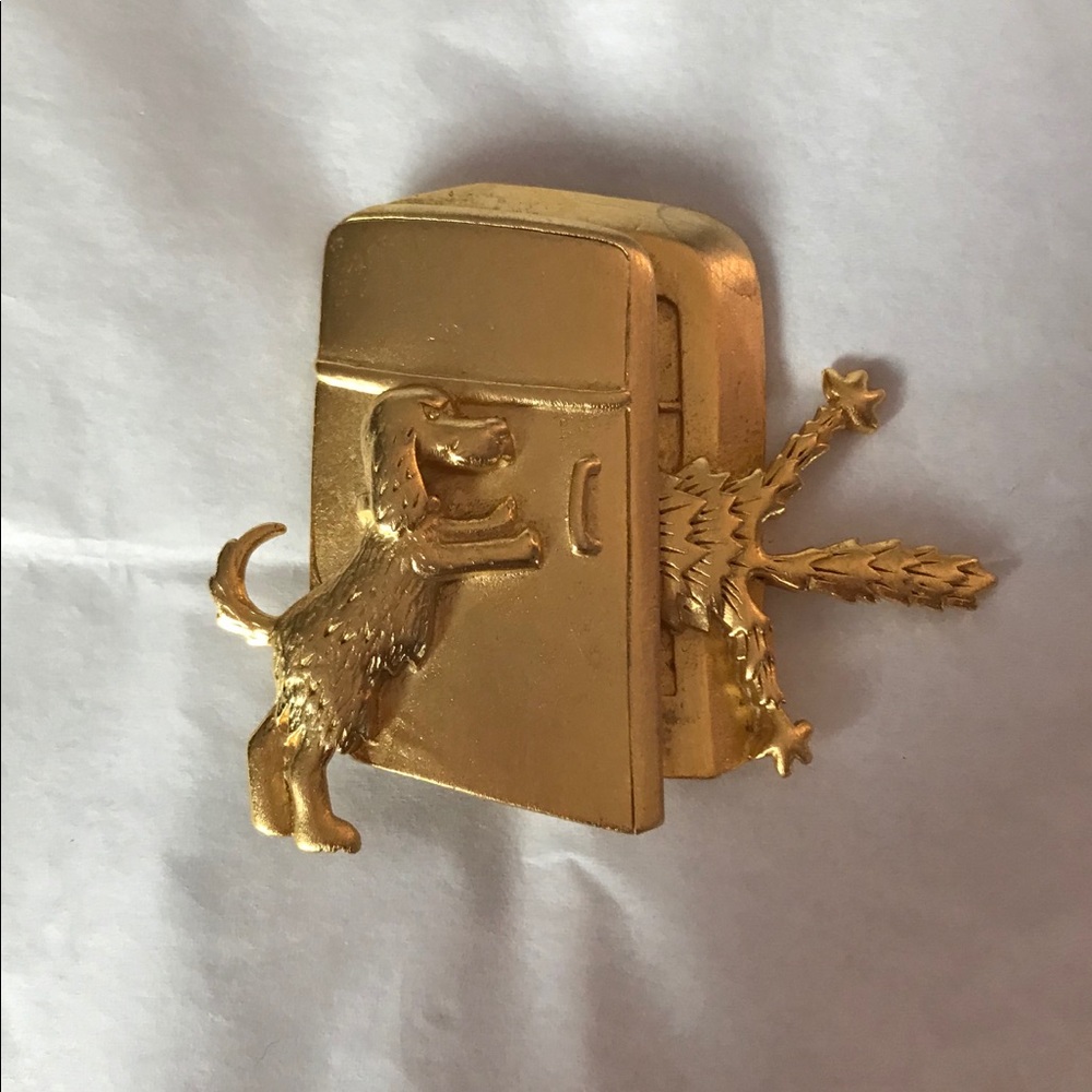 Stamped J.J. Cat & Dog Brooch - Picture 1 of 3
